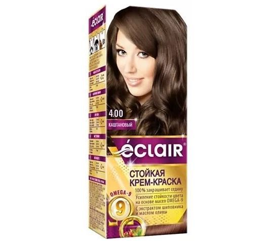 Cream-hair dye "OMEGA-9" tone: 4.00, chestnut (10325827)
